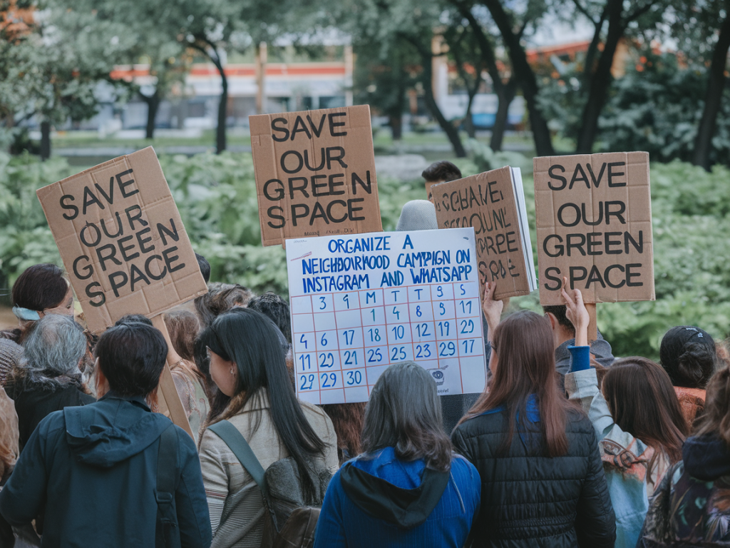 Cómo organizar una campaña vecinal en Instagram y WhatsApp para salvar un espacio verde: mensajes, materiales y calendario