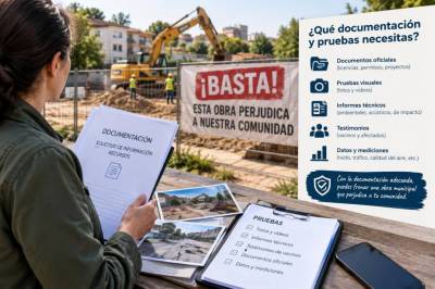 Qué documentación y pruebas necesitas para frenar una obra municipal que perjudica a tu comunidad